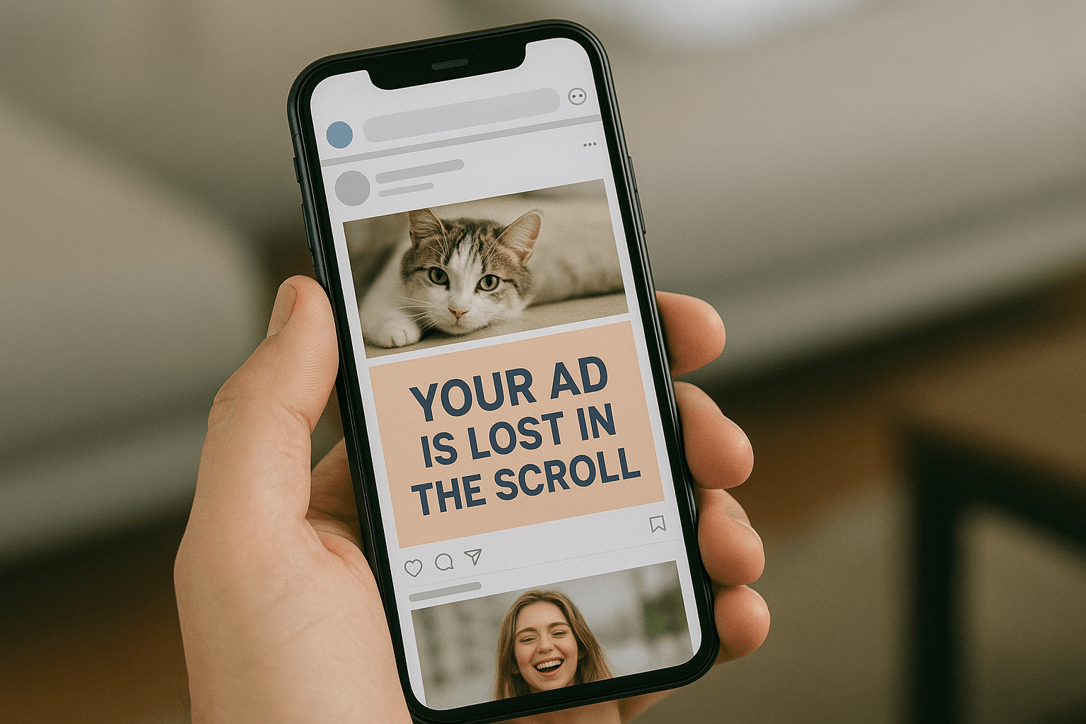 Social media ad fatigue - Stand out with tactile tissue advertising